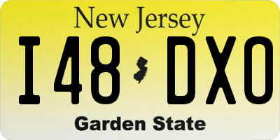NJ license plate I48DXO