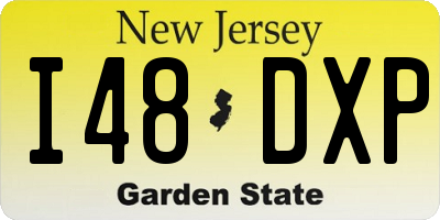 NJ license plate I48DXP