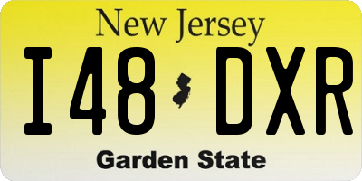 NJ license plate I48DXR