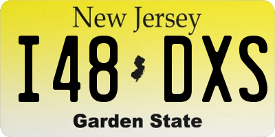 NJ license plate I48DXS