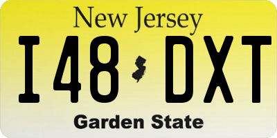 NJ license plate I48DXT
