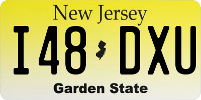 NJ license plate I48DXU