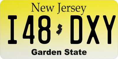 NJ license plate I48DXY