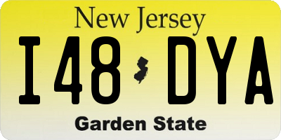 NJ license plate I48DYA