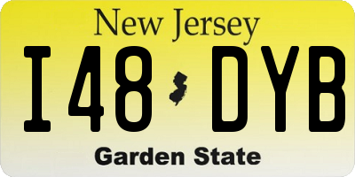 NJ license plate I48DYB