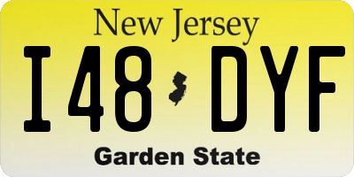 NJ license plate I48DYF
