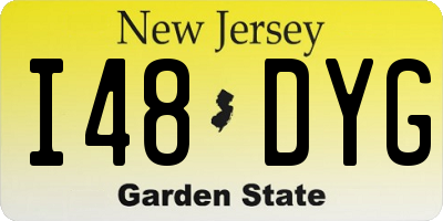 NJ license plate I48DYG