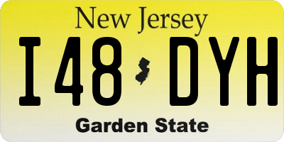 NJ license plate I48DYH