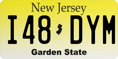 NJ license plate I48DYM