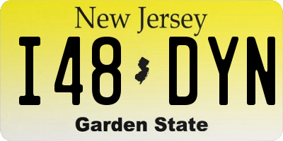 NJ license plate I48DYN