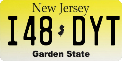 NJ license plate I48DYT