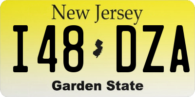 NJ license plate I48DZA