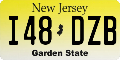 NJ license plate I48DZB