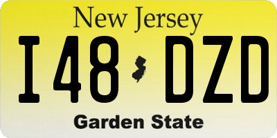 NJ license plate I48DZD