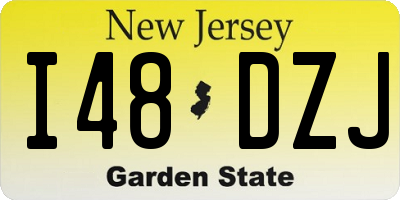 NJ license plate I48DZJ