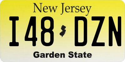 NJ license plate I48DZN