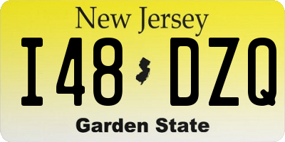 NJ license plate I48DZQ