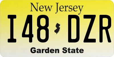 NJ license plate I48DZR