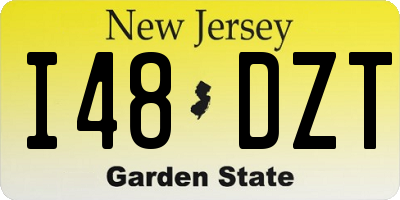 NJ license plate I48DZT