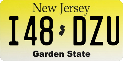 NJ license plate I48DZU
