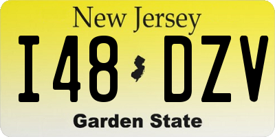 NJ license plate I48DZV