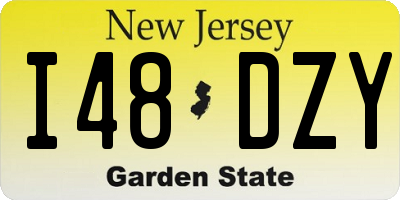 NJ license plate I48DZY