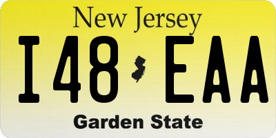 NJ license plate I48EAA