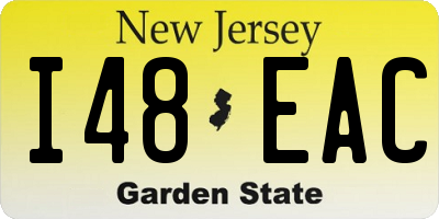 NJ license plate I48EAC