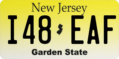 NJ license plate I48EAF