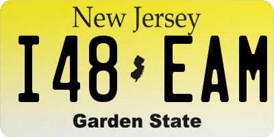 NJ license plate I48EAM