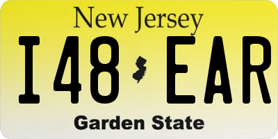 NJ license plate I48EAR