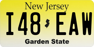 NJ license plate I48EAW