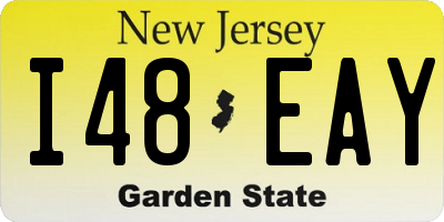 NJ license plate I48EAY
