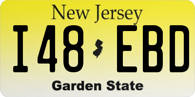NJ license plate I48EBD