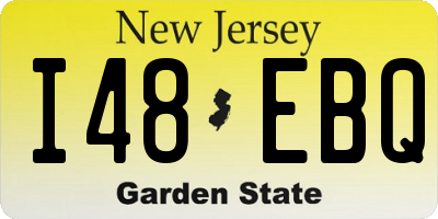 NJ license plate I48EBQ