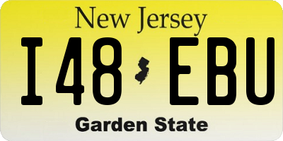 NJ license plate I48EBU