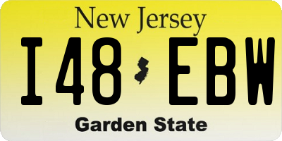NJ license plate I48EBW