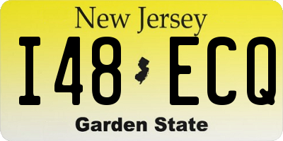 NJ license plate I48ECQ