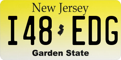 NJ license plate I48EDG