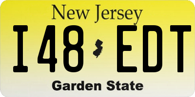 NJ license plate I48EDT