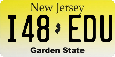 NJ license plate I48EDU