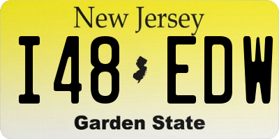 NJ license plate I48EDW