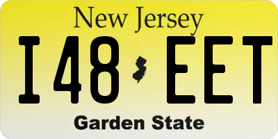 NJ license plate I48EET