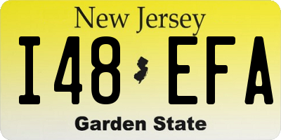 NJ license plate I48EFA