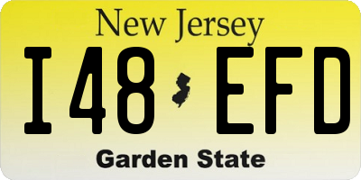 NJ license plate I48EFD