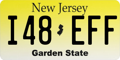 NJ license plate I48EFF