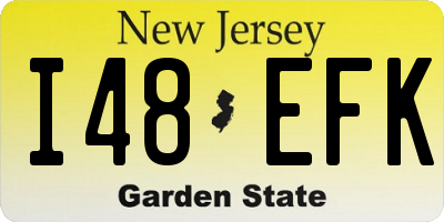 NJ license plate I48EFK