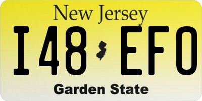 NJ license plate I48EFO