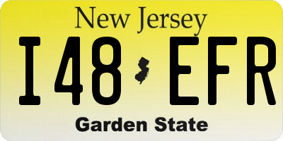 NJ license plate I48EFR