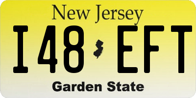 NJ license plate I48EFT